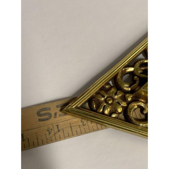 Vintage Hollywood Regency diamond shape wall decor set 2 Dart Syroco - Picture 5 of 11